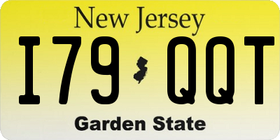 NJ license plate I79QQT
