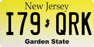 NJ license plate I79QRK