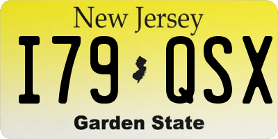 NJ license plate I79QSX
