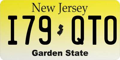 NJ license plate I79QTO