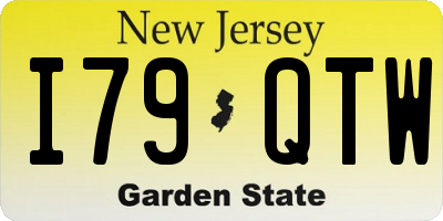 NJ license plate I79QTW