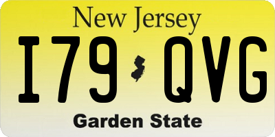 NJ license plate I79QVG
