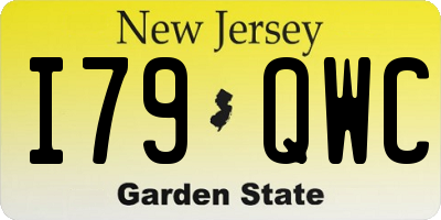 NJ license plate I79QWC