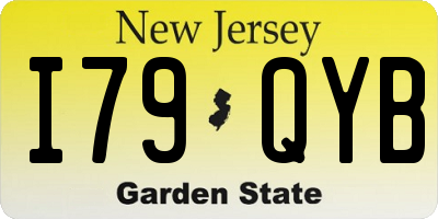 NJ license plate I79QYB