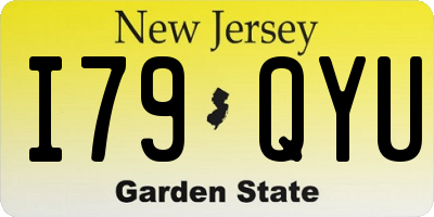 NJ license plate I79QYU
