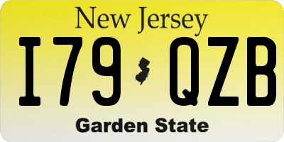 NJ license plate I79QZB