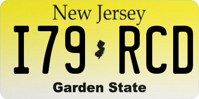 NJ license plate I79RCD