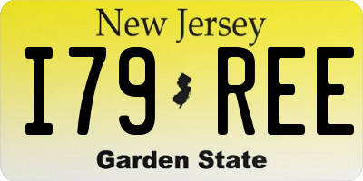 NJ license plate I79REE