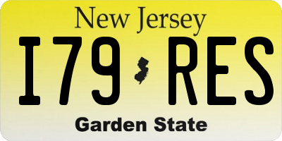 NJ license plate I79RES