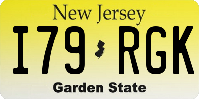NJ license plate I79RGK