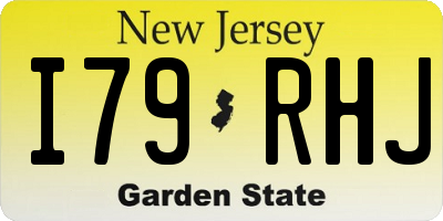 NJ license plate I79RHJ