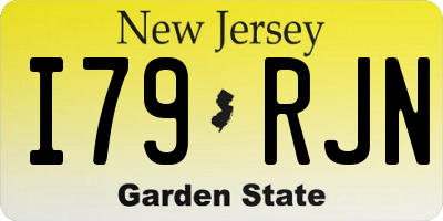 NJ license plate I79RJN