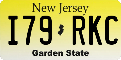 NJ license plate I79RKC