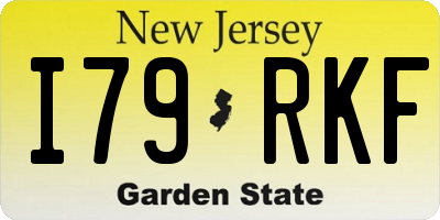 NJ license plate I79RKF