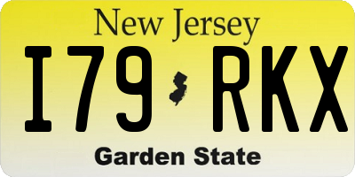 NJ license plate I79RKX