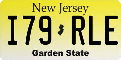 NJ license plate I79RLE