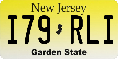 NJ license plate I79RLI