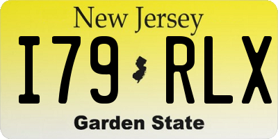 NJ license plate I79RLX