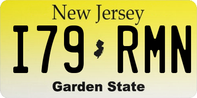 NJ license plate I79RMN