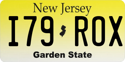 NJ license plate I79ROX