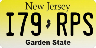 NJ license plate I79RPS