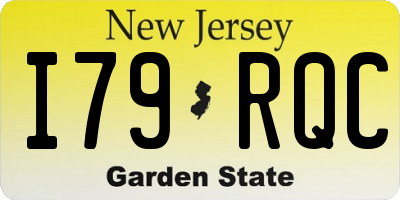 NJ license plate I79RQC