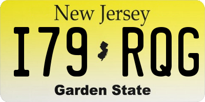 NJ license plate I79RQG