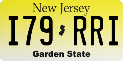NJ license plate I79RRI