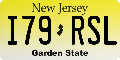 NJ license plate I79RSL