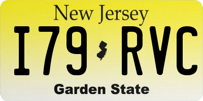 NJ license plate I79RVC