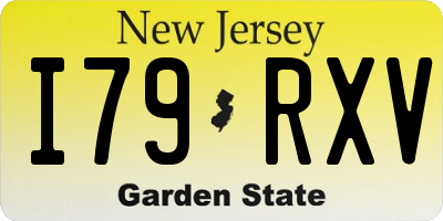 NJ license plate I79RXV