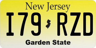 NJ license plate I79RZD