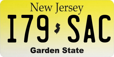 NJ license plate I79SAC