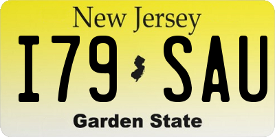 NJ license plate I79SAU