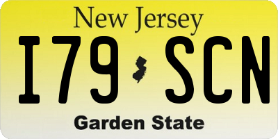 NJ license plate I79SCN