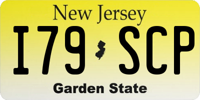 NJ license plate I79SCP