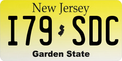 NJ license plate I79SDC