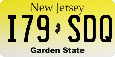 NJ license plate I79SDQ