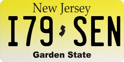 NJ license plate I79SEN