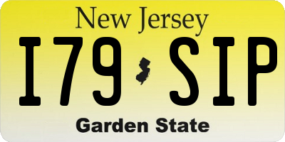 NJ license plate I79SIP