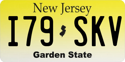 NJ license plate I79SKV