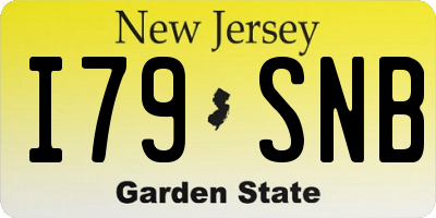 NJ license plate I79SNB
