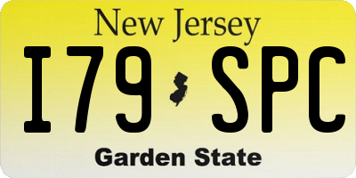 NJ license plate I79SPC