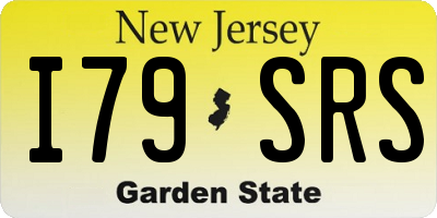 NJ license plate I79SRS
