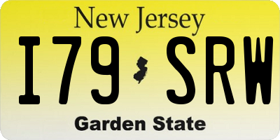 NJ license plate I79SRW