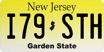 NJ license plate I79STH