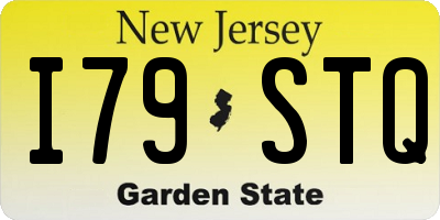 NJ license plate I79STQ