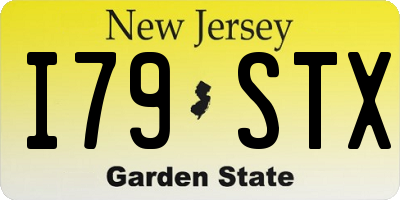 NJ license plate I79STX