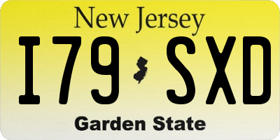NJ license plate I79SXD