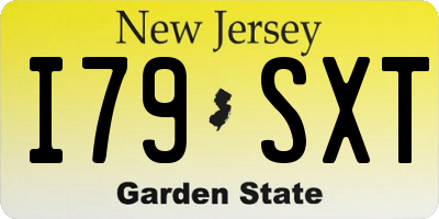 NJ license plate I79SXT